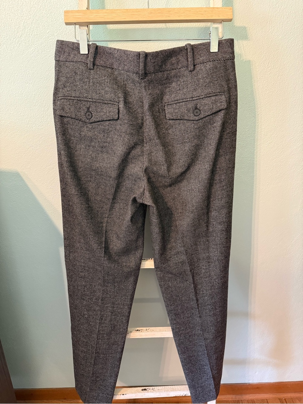 Grey Jason Wu Wool Herringbone Twill Tailored Trousers Size 8 Women Black Gray - Picture 4 of 10
